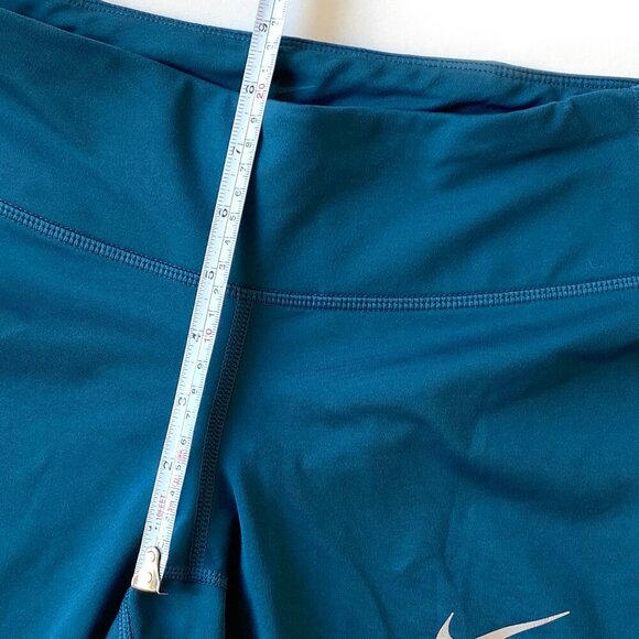 Nike Power Epic Lux Dri-FIT Capri Running Leggings Womens XS Teal Cropped Pocket - Picture 12 of 14